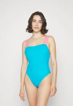 Versace One PieceCostume Da BagnoMediterranean Blue/Flamingo Donna Moda Mare 1VE81G007-K11