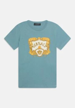 Versace La Vacanza Baroque UnisexT-Shirt Con StampaSky/Oro Bambini T-shirt & Top 1VE26G031-K11