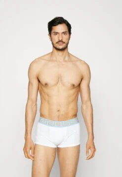 Versace Low Rise Trunk Topeka BistretchCulotteWhite/Summer Sky Blue Uomo Intimo 1VE82O00T-A12