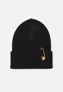 Versace Beanie Safety Pin SerieBerrettoBlack Donna Cappelli E Foulard 1VE51B01H-Q11