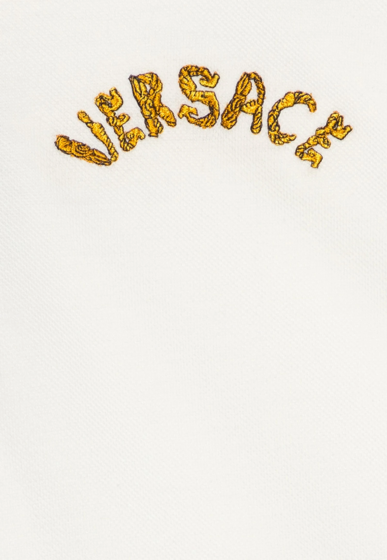 Versace Logo UnisexPoloBianco/Oro Bambini T-shirt & Top 1VE26G030-A11 3 Versace Logo UnisexPoloBianco/Oro Bambini T-shirt & Top 1VE26G030-A11 - immagine 3