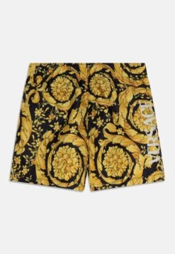 Versace Swim Giada All Over BaroqueShorts Da MareNero/Oro Bambini Moda Mare 1VE86C000-F11