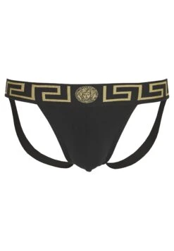 Versace Jock Strap Intimo UomoSlipNero Greca Oro Uomo Intimo 1VE82O00L-Q11