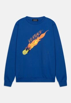 Versace Logo Meteora UnisexFelpaBright Blue/Multi-Coloured Bambini Pullover & Cardigan 1VE26K01E-K11