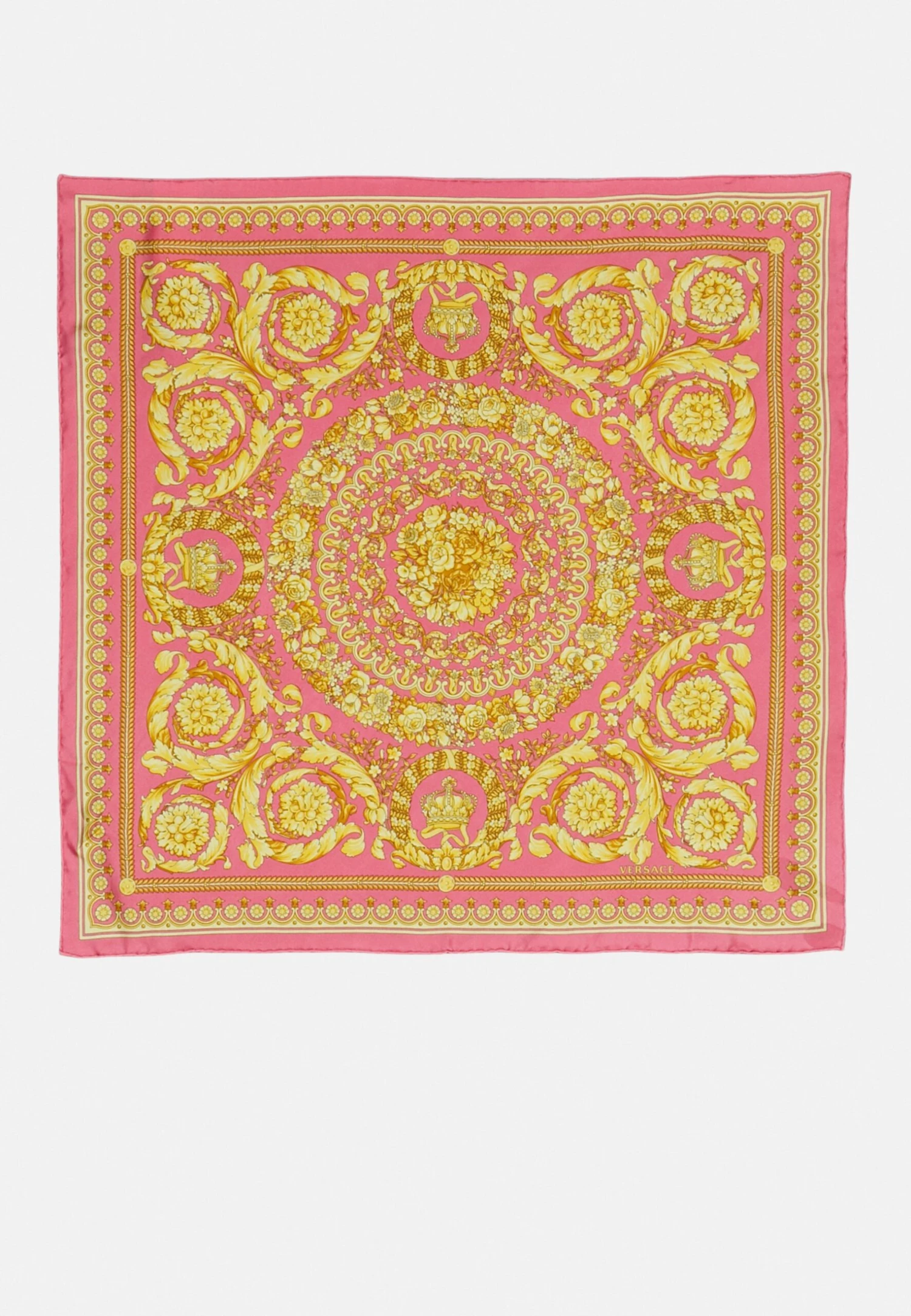 Versace Foulard Barocco PrintFoulardPink/Gold Donna Sciarpe 1VE51G02E-J11 1 Versace Foulard Barocco PrintFoulardPink/Gold Donna Sciarpe 1VE51G02E-J11