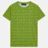 Versace Allover Kids UnisexT-Shirt Con StampaVerde/Lemon Yellow Bambini T-shirt & Top 1VE26G02W-M11