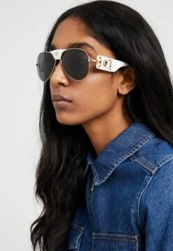 Versace Occhiali Da SoleGold-Coloured/ White Uomo Occhiali Da Sole 1VE52K002-F13 -Accessories 35cd57867fe942f593c02b135133a321