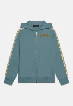 Versace La Vacanza Allover Kids Logo UnisexFelpa Con ZipSky/Oro/Multi-Coloured Bambini Pullover & Cardigan 1VE26K01D-K11