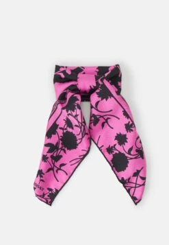 Versace Foulard Organic Floral SilhouetteFoulardBlack/Pink Donna Sciarpe 1VE51G02N-Q11