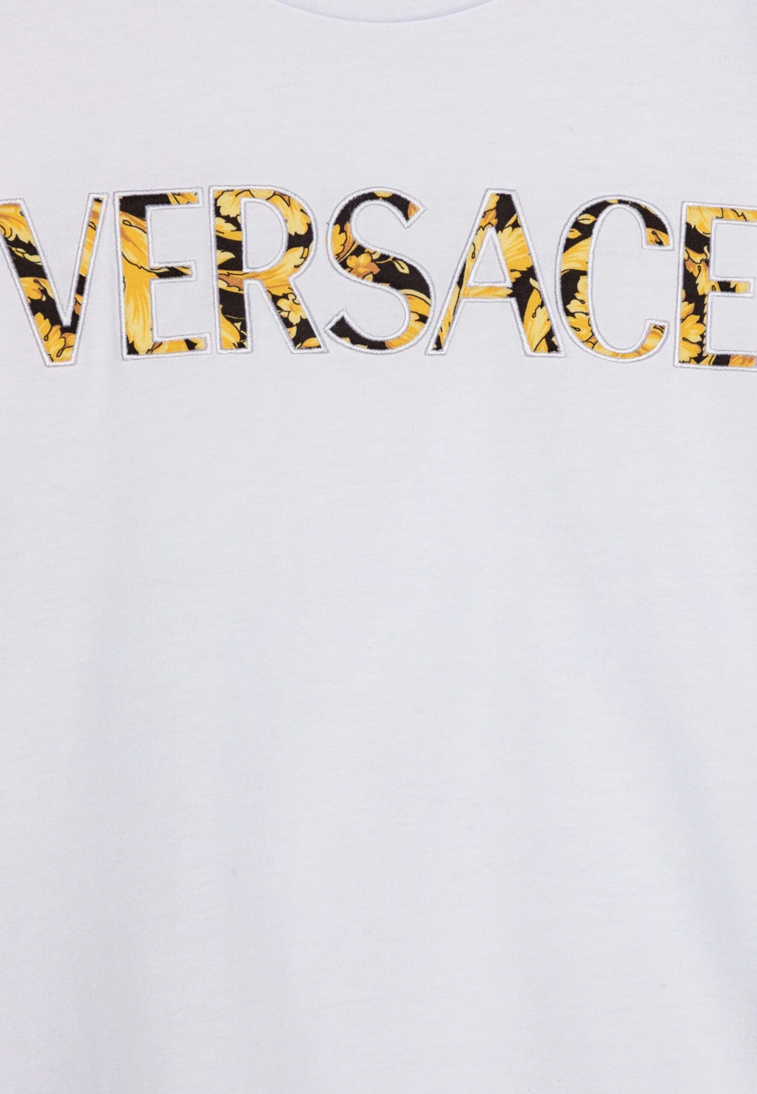 Versace Ricamo Logo Barocco Kids UnisexT-Shirt Con StampaBianco/Nerooro Bambini T-shirt & Top 1VE26G033-A11 3 Versace Ricamo Logo Barocco Kids UnisexT-Shirt Con StampaBianco/Nerooro Bambini T-shirt & Top 1VE26G033-A11 - immagine 3