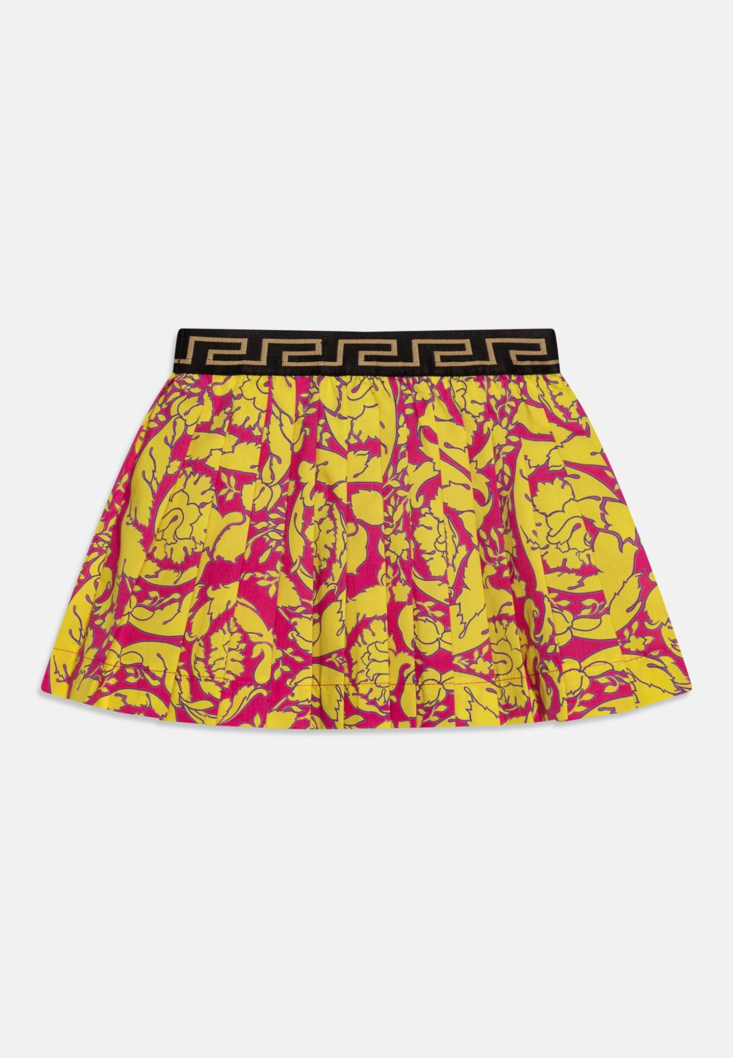 Versace Baby Skirt Barocco Sihlouette KidsGonna A PiegheFuxia/Giallo Bambini Gonne 1VE23E00H-J11 2 Versace Baby Skirt Barocco Sihlouette KidsGonna A PiegheFuxia/Giallo Bambini Gonne 1VE23E00H-J11 - immagine 2