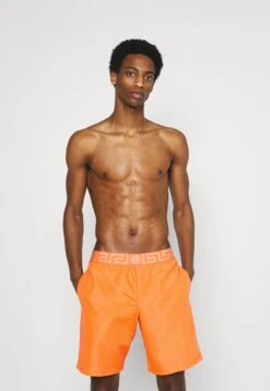 Versace Boxer Lungo Mare UomoShorts Da MareOrange Uomo Moda Mare 1VE82H00W-H11