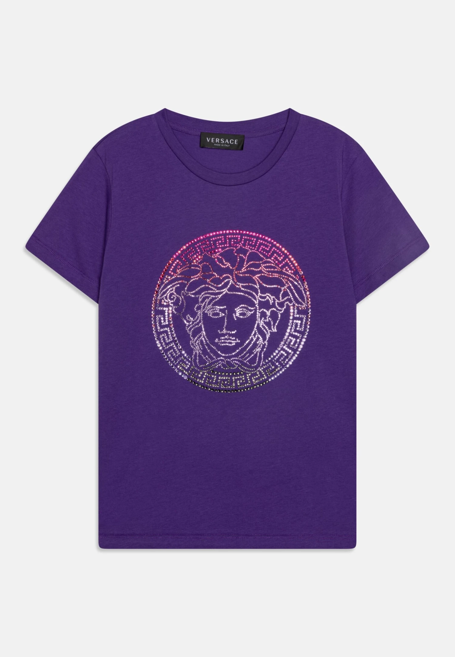 Versace Medusa RainbowT-Shirt Con StampaViola/Multicolor Bambini T-shirt & Top 1VE26G02T-I11 1 Versace Medusa RainbowT-Shirt Con StampaViola/Multicolor Bambini T-shirt & Top 1VE26G02T-I11