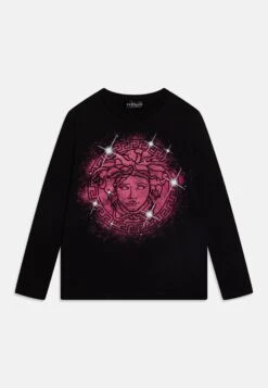 Versace Stampa Medusa UnisexMaglietta A Manica LungaNero/Fuxia Bambini T-shirt & Top 1VE26G02Z-Q11
