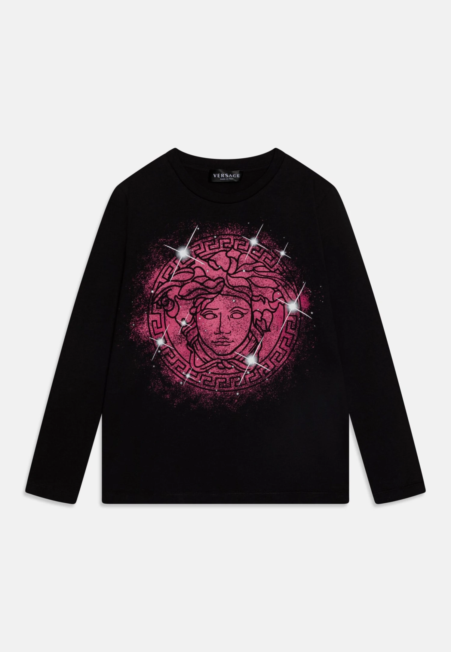 Versace Stampa Medusa UnisexMaglietta A Manica LungaNero/Fuxia Bambini T-shirt & Top 1VE26G02Z-Q11 1 Versace Stampa Medusa UnisexMaglietta A Manica LungaNero/Fuxia Bambini T-shirt & Top 1VE26G02Z-Q11