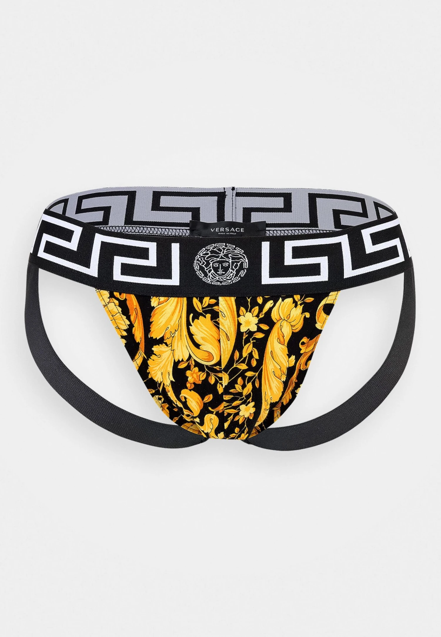 Versace Jock Strap Barocco All Over - Slip - Black 1 Versace Jock Strap Barocco All Over - Slip - Black