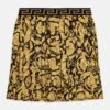 Versace Skirt Barocco Kids - Gonna A Pieghe - Nero/Oro