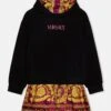 Versace Fashion Show Capsule Dress Barocco CoccoVestito EstivoBlack/Waterlilygold/Rose Bambini Vestiti 1VE23F01H-Q11