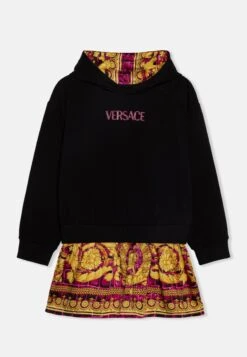 Versace Fashion Show Capsule Dress Barocco CoccoVestito EstivoBlack/Waterlilygold/Rose Bambini Vestiti 1VE23F01H-Q11