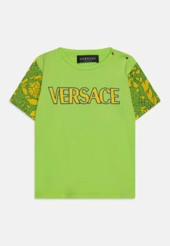 Versace Barocco Sihlouette Kids LogoT-Shirt Con StampaAcid/Giallo Bambini T-shirt & Top 1VE23G00L-M11