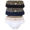 Versace 3-PackSlipA Black Blue White Uomo Intimo 1VE82O02A-Q11