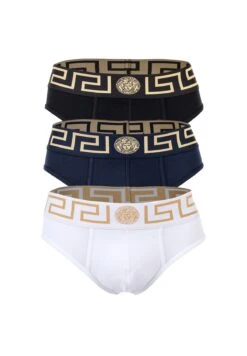 Versace 3-PackSlipA Black Blue White Uomo Intimo 1VE82O02A-Q11