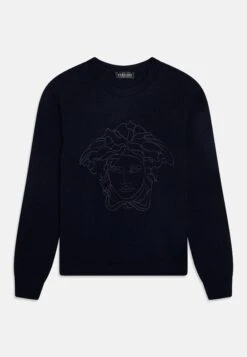 Versace Serie Ricamo Medusa UnisexMaglioneNavy Bambini Pullover & Cardigan 1VE26J004-K11