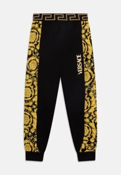 Versace Barocco Kids St. Logo UnisexPantaloni SportiviNero Bambini Pantaloni 1VE26B00T-Q11
