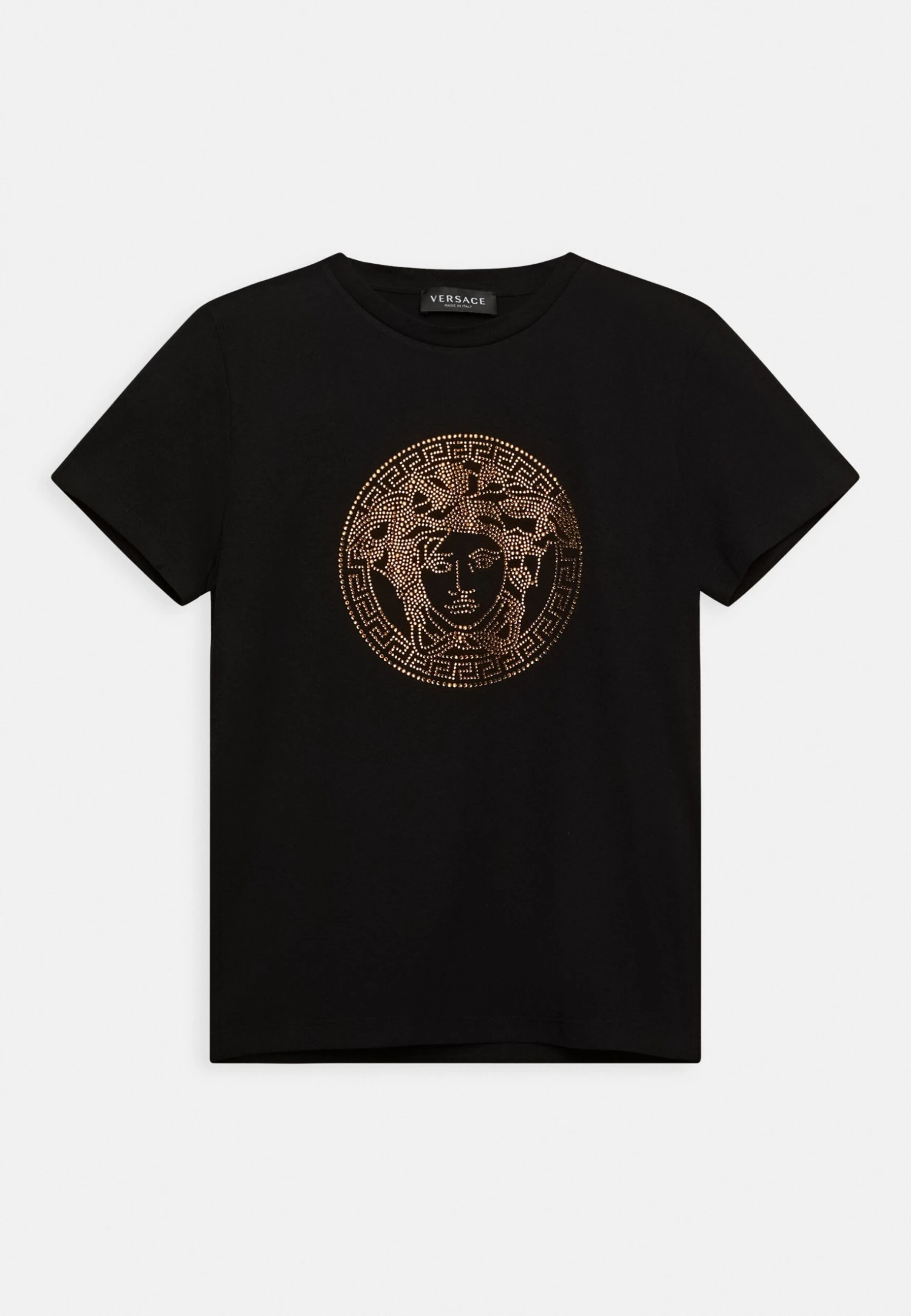 Versace Strass Medusa UnisexT-Shirt Con StampaBlack Bambini T-shirt & Top 1VE23G00E-Q11 1 Versace Strass Medusa UnisexT-Shirt Con StampaBlack Bambini T-shirt & Top 1VE23G00E-Q11
