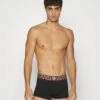 Versace Low Rise Trunk Topeka BistretchCulotteBlack/Bordeaux Uomo Intimo 1VE82O00T-Q13