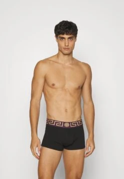 Versace Low Rise Trunk Topeka BistretchCulotteBlack/Bordeaux Uomo Intimo 1VE82O00T-Q13