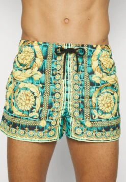 Versace Swim Golfo Cocco Barocco PrintShorts Da MareGlacier Green/Black/Gold Uomo Moda Mare 1VE82H01S-M11 -Accessories 9af45d63a3854f5f812bffbb500c2a4e