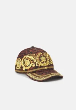 Versace Baseball Baroccodile UnisexCappellinoCaramel/Black/Gold Donna Cappelli E Foulard 1VE54Q017-Q11
