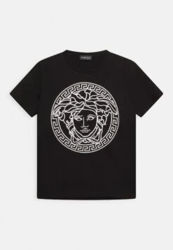 Versace Medusa UnisexT-Shirt Con StampaNero Bianco Bambini T-shirt & Top 1VE26G02A-Q11