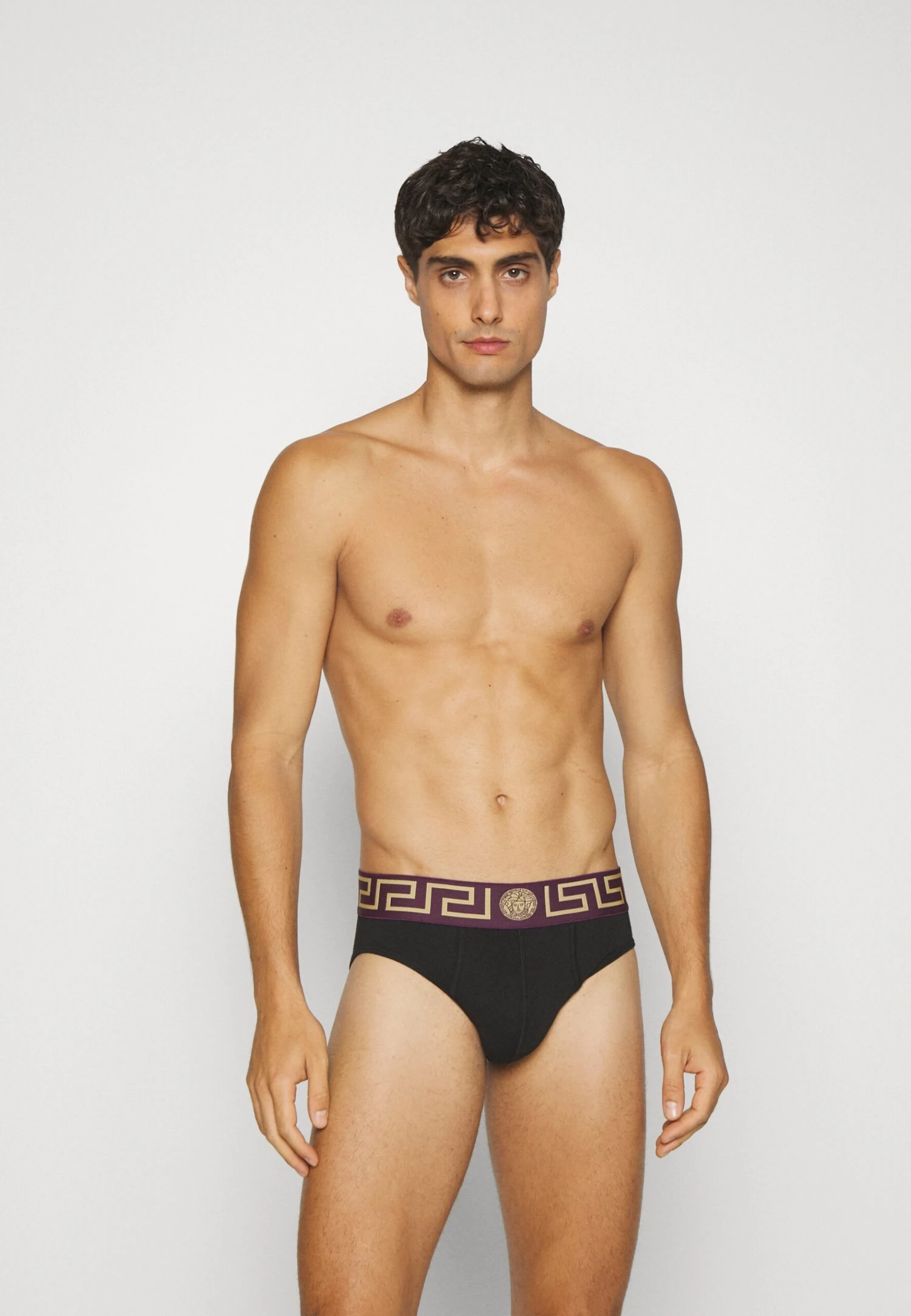 Versace Low Rise Topeka Stretch - Slip - Black/Bordeaux 1 Versace Low Rise Topeka Stretch - Slip - Black/Bordeaux