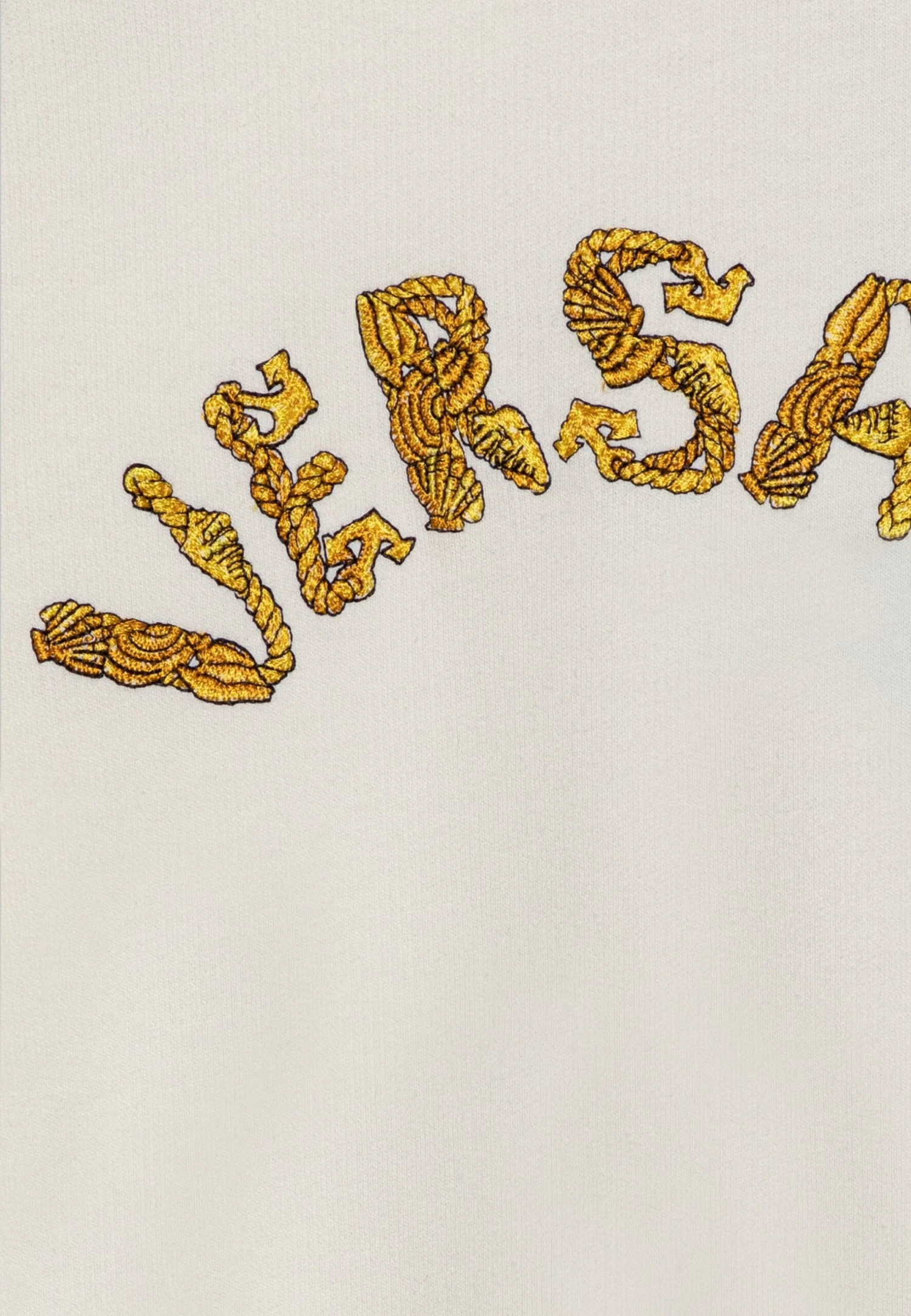 Versace LogoFelpaBianco/Oro Bambini Pullover & Cardigan 1VE23K00I-A11 3 Versace LogoFelpaBianco/Oro Bambini Pullover & Cardigan 1VE23K00I-A11 - immagine 3