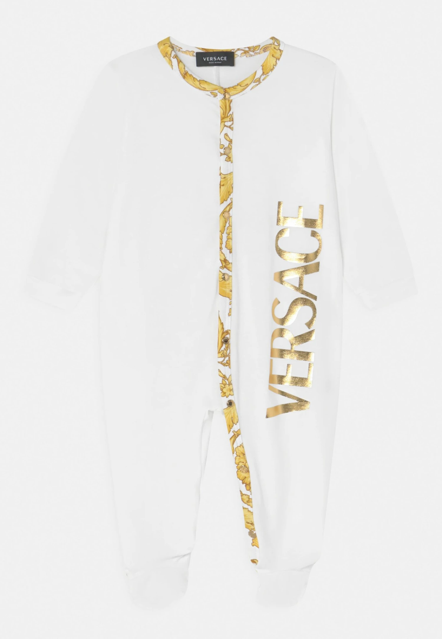 Versace Barocco Kids Logo UnisexTutinaBianco/Oro Bambini Intimo E Per La Notte 1VE86B00C-A11 1 Versace Barocco Kids Logo UnisexTutinaBianco/Oro Bambini Intimo E Per La Notte 1VE86B00C-A11