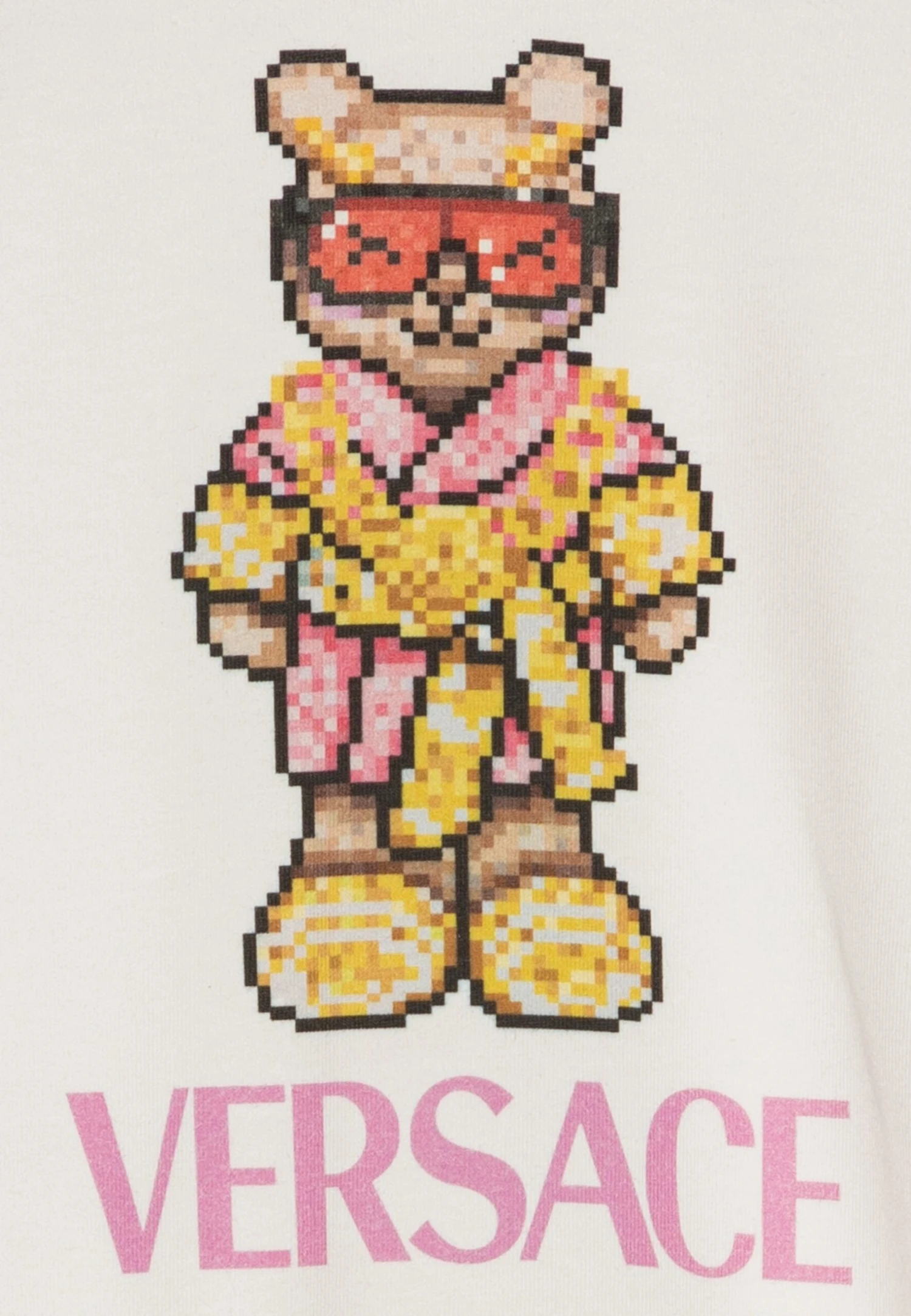 Versace Baby Bodysuit With Feet Pixel Teddy UnisexTutinaBianco/Rosa/Multicolor Bambini Intimo E Per La Notte 1VE86A009-A11 3 Versace Baby Bodysuit With Feet Pixel Teddy UnisexTutinaBianco/Rosa/Multicolor Bambini Intimo E Per La Notte 1VE86A009-A11 - immagine 3