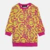 Versace Baby Dress Barocco Silhouette Vestito EstivoFuxia/Giallo Bambini Vestiti 1VE23F01I-J11