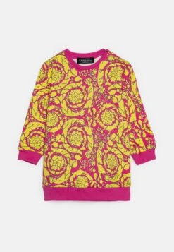 Versace Baby Dress Barocco Silhouette Vestito EstivoFuxia/Giallo Bambini Vestiti 1VE23F01I-J11