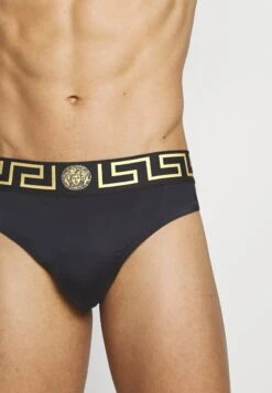 Versace Swim Low Rise VitaCostume Da BagnoNero Greca Oro Uomo Moda Mare 1VE82H00O-Q12 -Accessories b95164b4695545ab93ec02952ab7e190