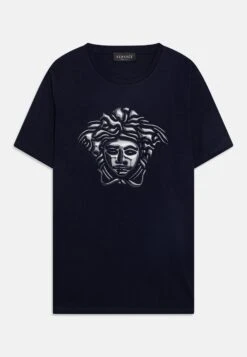 Versace St. Medusa UnisexT-Shirt Con StampaNavy Bambini T-shirt & Top 1VE26G035-K11