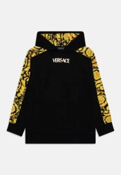 Versace Barocco Kids Medusa UnisexFelpa Con CappuccioNero/Oro Bambini Pullover & Cardigan 1VE26K01B-Q11