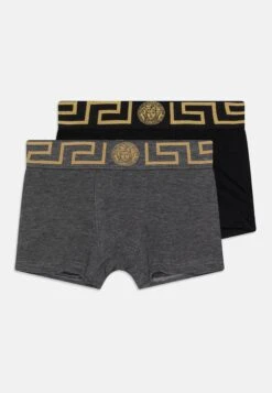 Versace Topeka 2 PackCulotteGrigio Melange/Nero Bambini Intimo E Per La Notte 1VE84A002-C11