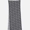 Knit Scarf Versace Allover SerieFoulardBlack/White Donna Sciarpe 1VE54G01H-Q11