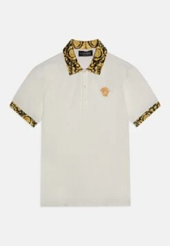 Versace Barocco Kids Medusa UnisexPoloBianco/Nerooro/Oro Bambini T-shirt & Top 1VE24G00F-A12