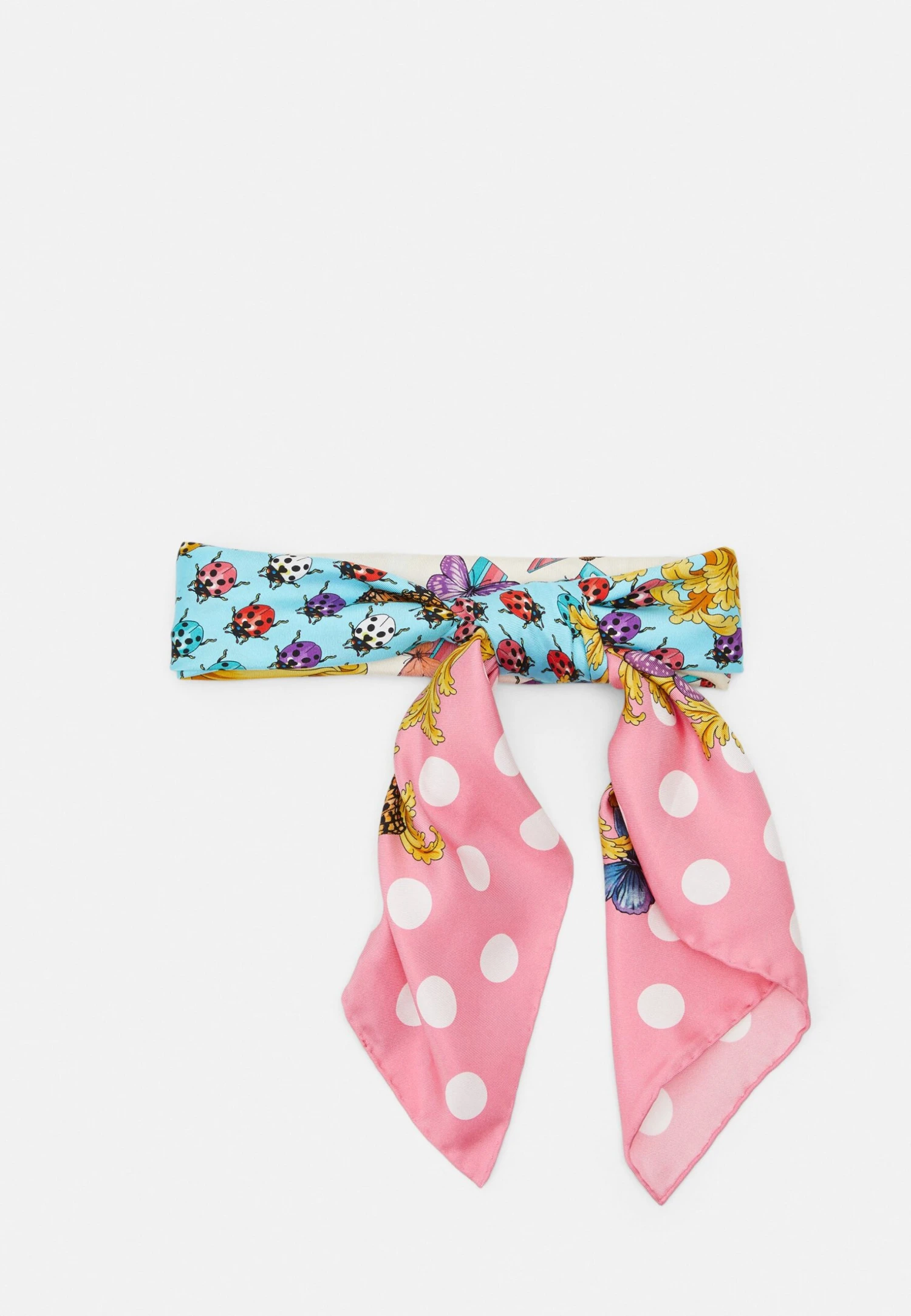 Versace Foulard La Vacanza /Ladybugprint Bio FoulardPink/Light Blue Donna Sciarpe 1VE51G02K-T11 2 Versace Foulard La Vacanza /Ladybugprint Bio FoulardPink/Light Blue Donna Sciarpe 1VE51G02K-T11 - immagine 2