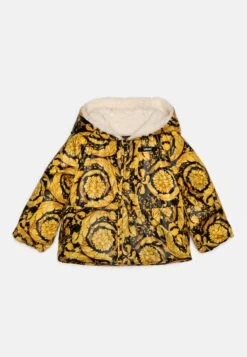 Versace Baby Padded Barocco KidsGiacca InvernaleNero/Oro Bambini Abbigliamento Outwear 1VE23L006-Q11