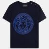 Versace Baby MedusaT-Shirt Con StampaNavy/Bright Blue Bambini T-shirt & Top 1VE23G00N-K11