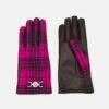 Versace Gloves Ecofriendly TartanGuantiBlac/Hot Pink Donna Guanti 1VE51A00F-J11